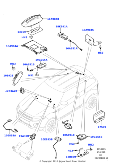 LR047580 - Land Rover Aerial