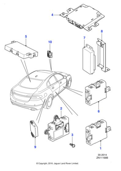 C2Z11069 - Jaguar Module-Door