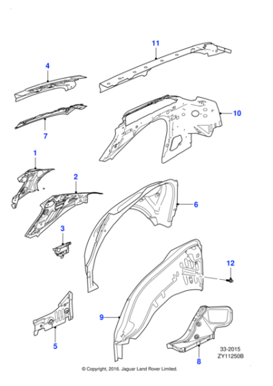 C2Z18156 - Jaguar Filler panel