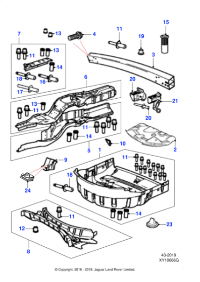 C2C35413 - Jaguar Bumper beam