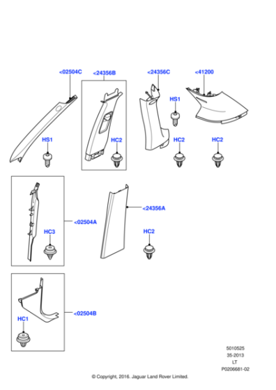 LR030698 - Land Rover Panel - ""D"" Pillar - Inner