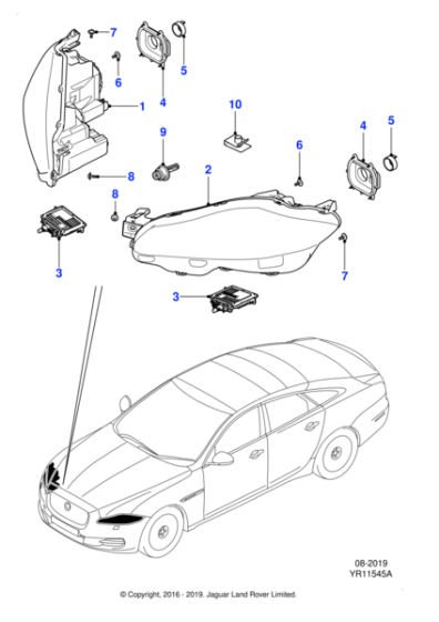 C2D60271 - Jaguar Headlamp