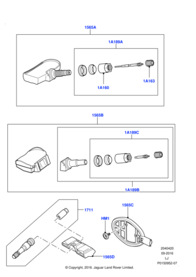 RQH500470 - Land Rover Sensor - Tyre Pressure Monitoring