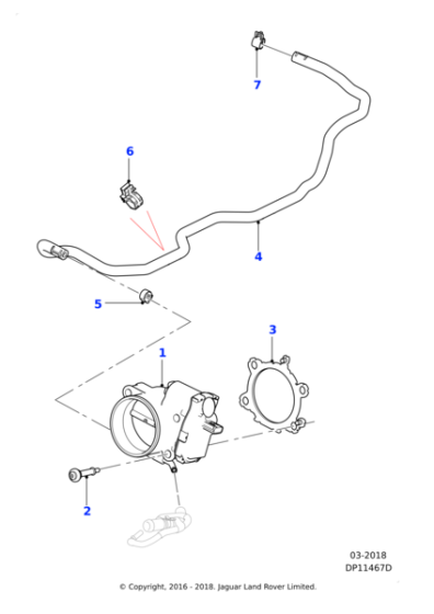 C2Z18677 - Jaguar Feed hose