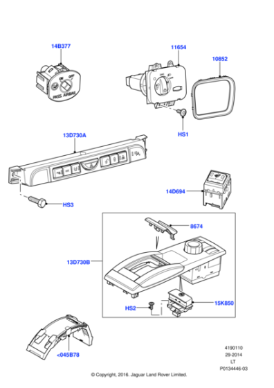 YUL500610WUX - Land Rover Switch