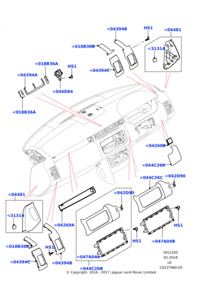 LR099710 - Land Rover Moulding - Instrument Panel