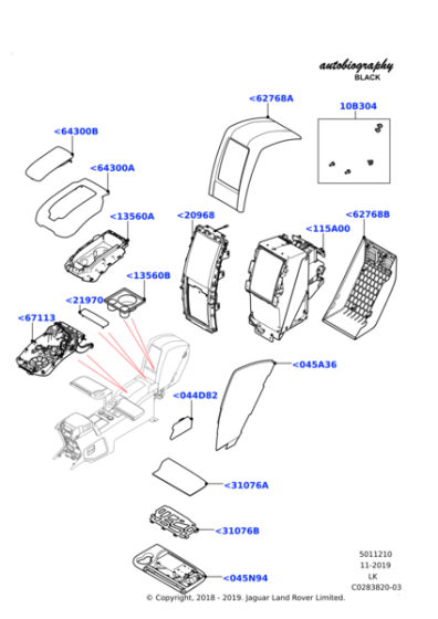 LR109048 - Land Rover Panel - Console