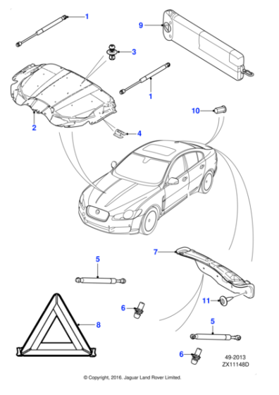 C2Z3857 - Jaguar Bonnet insulation