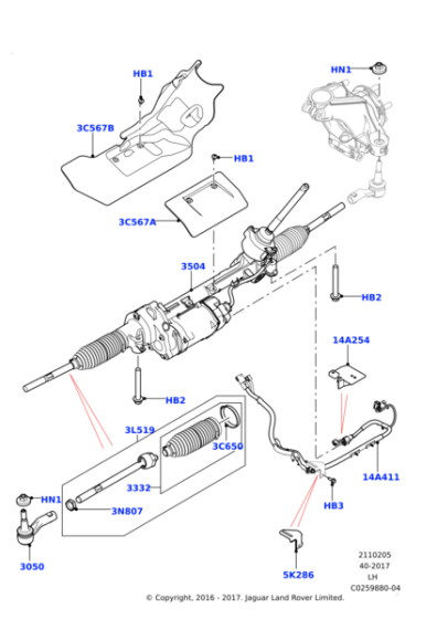 LR096967 - Land Rover Wire