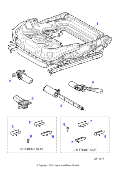 C2Z21367 - Jaguar Seat slide