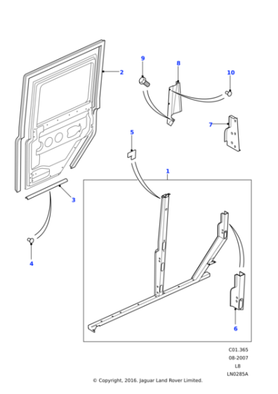 LR077683 - Land Rover Seal-Rear Door