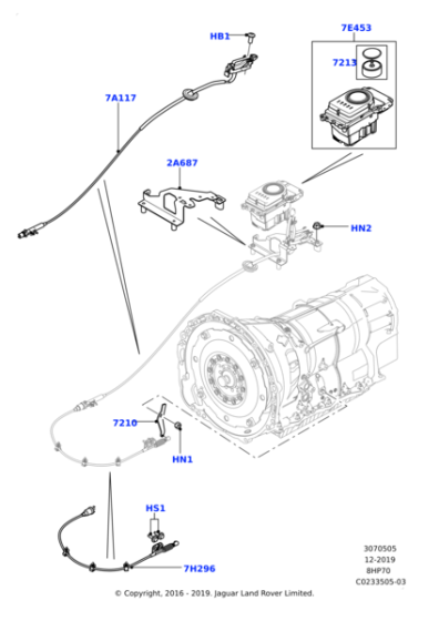 LR029611 - Land Rover Knob - Control Lever