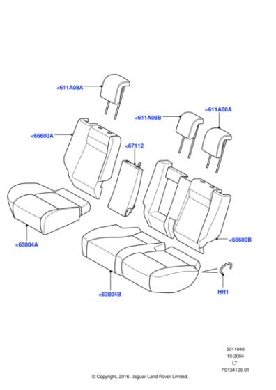 HLH500750LUP - Land Rover Head Rest