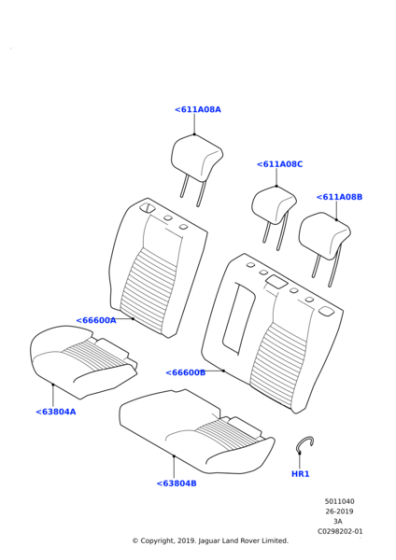 LR127648 - Land Rover Head Rest