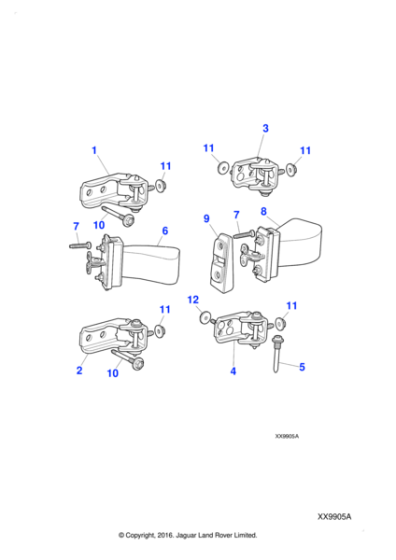 C2C20741 - Jaguar Door hinge