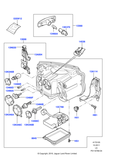 XBU500020 - Land Rover Bracket