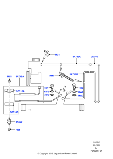 QEP000360 - Land Rover Hose