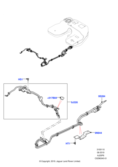 LR137495 - Land Rover Tube - Fuel Supply And Vapour