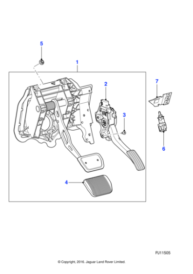 C2P23552 - Jaguar Brake/accelerator pedal-assy