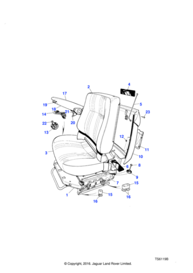 MXC4771SUA - Land Rover Cover assembly-front seat squab