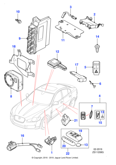 JDE33550 - Jaguar Key fob end cap cover