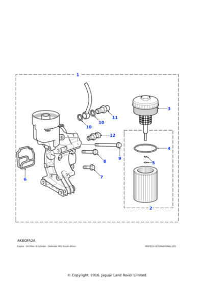 1719855 - Land Rover Gasket-oil filter housing