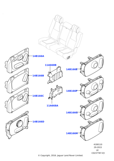 LR034921 - Land Rover Switch