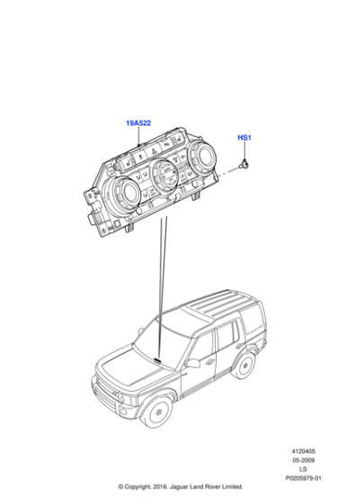 LR021230 - Land Rover Heater Control