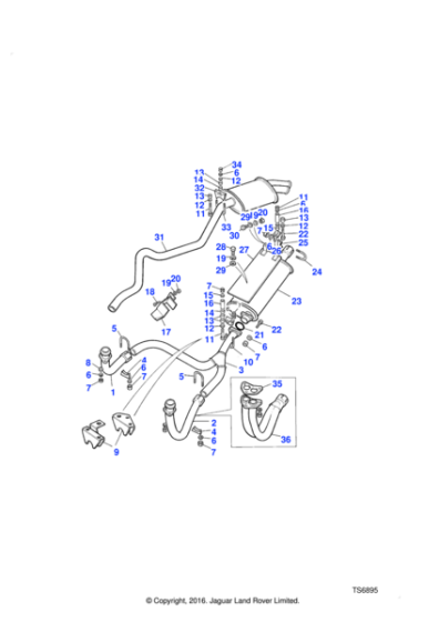 NTC1863 - Land Rover Downpipe assembly exhaust system