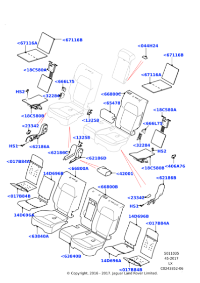 LR062849 - Land Rover Valance - Seat Cushion