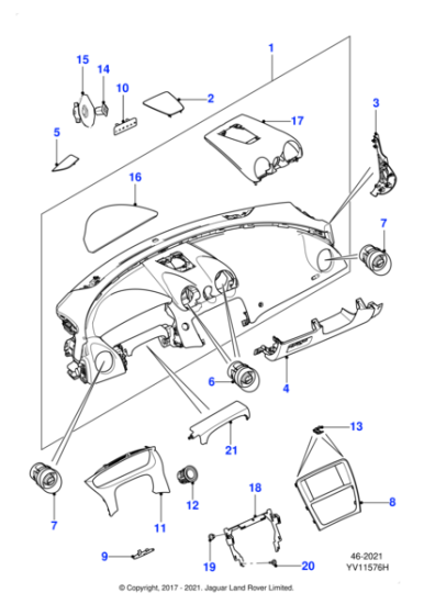 C2D15234AMT - Jaguar Facia