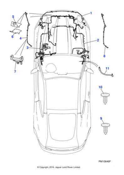 C2P17688 - Jaguar Right forward harness