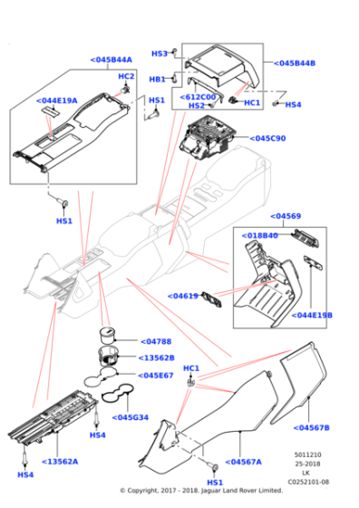 LR053329 - Land Rover Panel - Console - Side Finisher