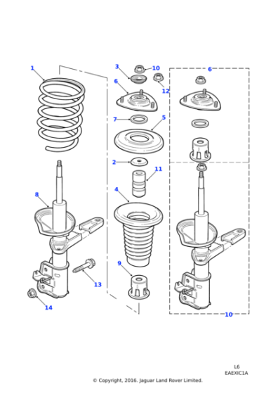 RNB103570 - Land Rover Damper assembly front