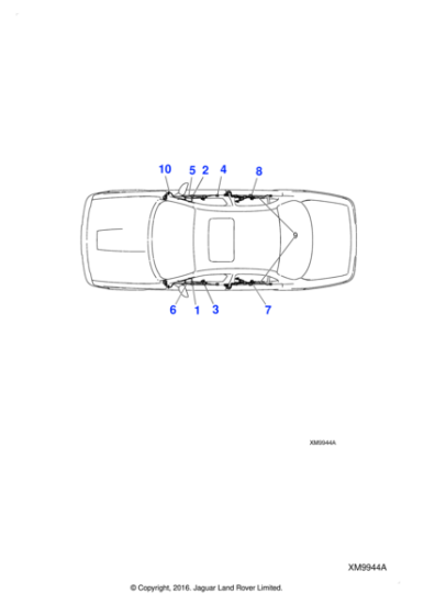 C2C35898 - Jaguar Passenger door harness