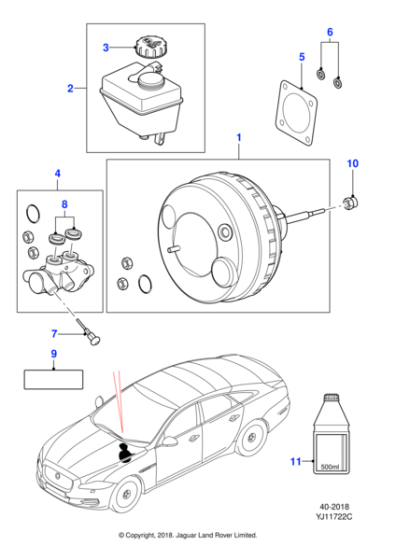 C2D59842 - Jaguar Brake master cylinder