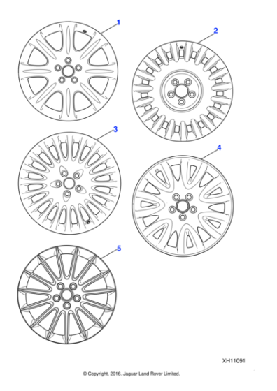 C2C31846 - Jaguar Alloy road wheel