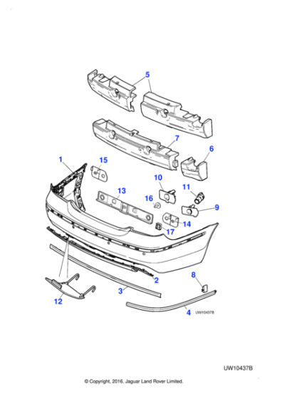 XR844072XXX - Jaguar Bumper finisher