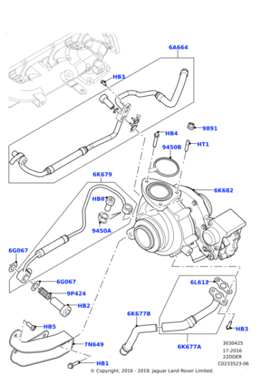 LR038322 - Land Rover Turbocharger