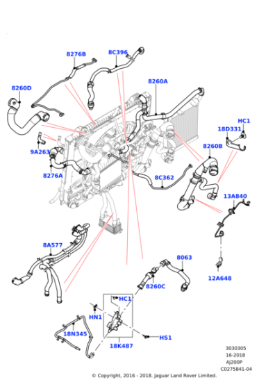 LR106167 - Land Rover Hose