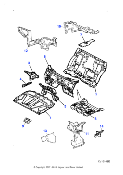 C2C6661 - Jaguar Bulkhead insulation