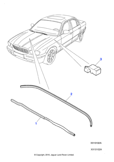 C2C22826 - Jaguar Bonnet seal