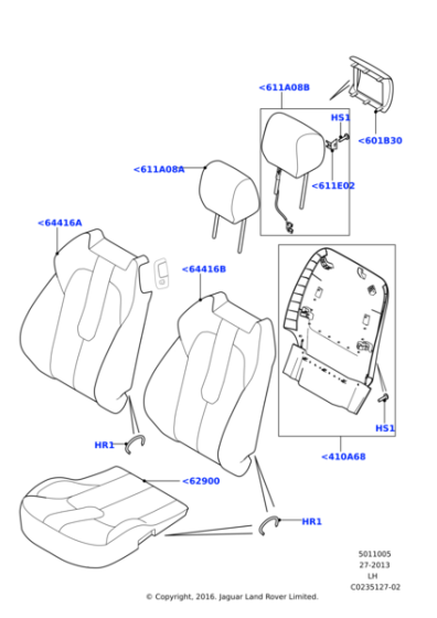 LR026516 - Land Rover Head Rest