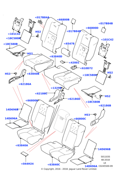 LR036819 - Land Rover Pad - Rear Seat Back