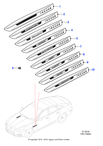 C2D33511 - Jaguar Vent finisher