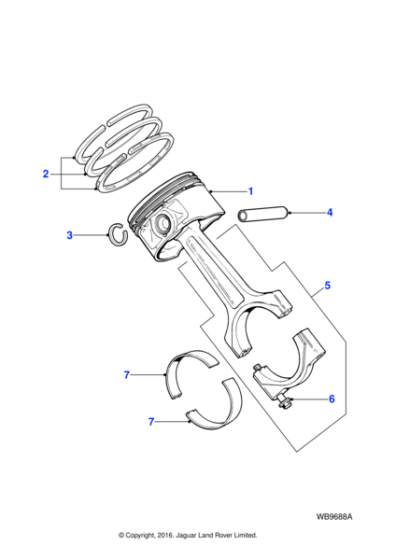 XR85342 - Jaguar Connecting rod bolt