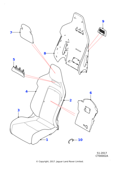 T2R23197YTZ - Jaguar Squab cover