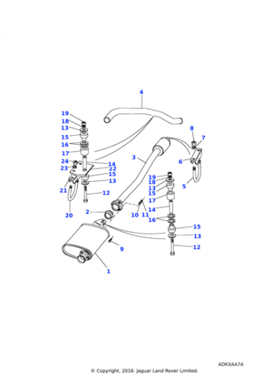 NTC1799 - Land Rover Rear assembly exhaust system