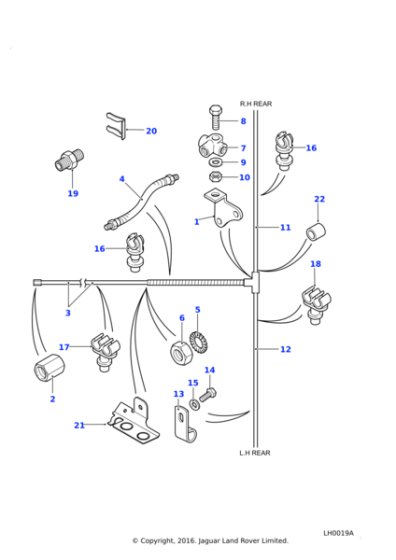 SGB501980 - Land Rover Pipe assembly brake