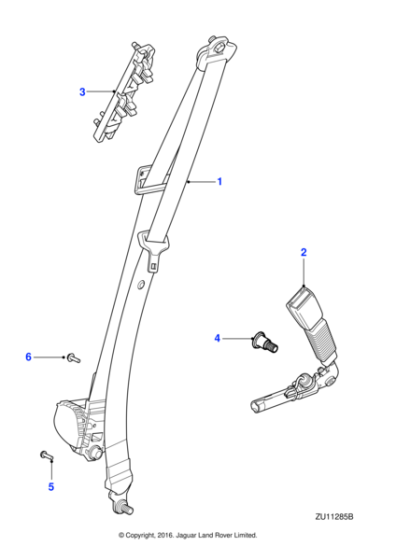 C2Z11778SEL - Jaguar Seatbelt